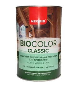 Защитно-декоративный состав Neomid BIO COLOR CLASSIC, орех, 0,9 л