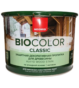 Защитно-декоративный состав Neomid BIO COLOR CLASSIC, орех, 9 л