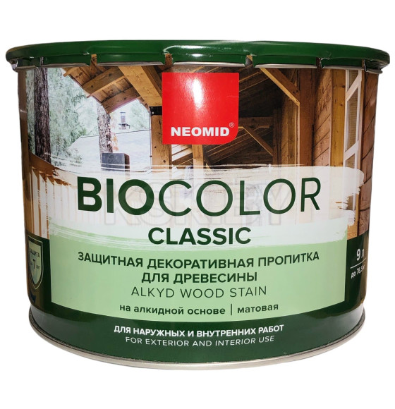 Защитно-декоративный состав Neomid BIO COLOR CLASSIC, орегон, 9 л