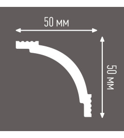 Багет "Плинтэкс" потолочный U (50/50Р)