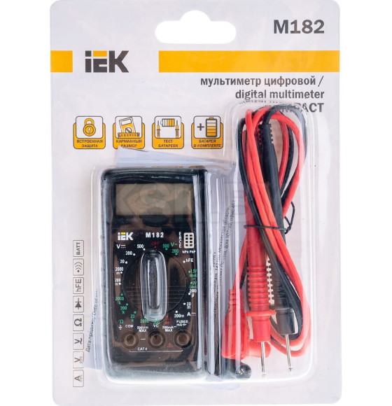 Мультиметр цифровой Сompact M182 IEK