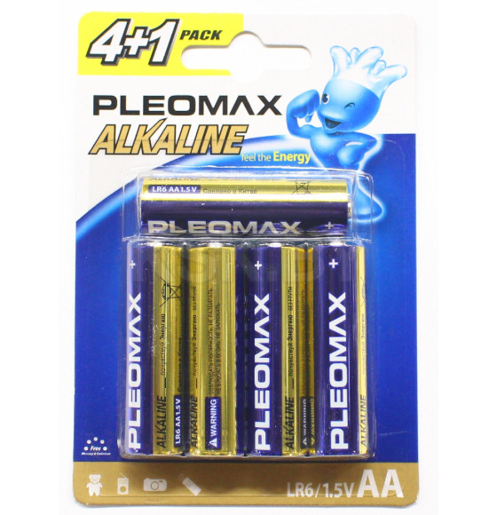 Батарейка AA LR6 BL 1.5V (упак. 4+1 шт) Samsung Pleomax Alkaline (C0021215) 