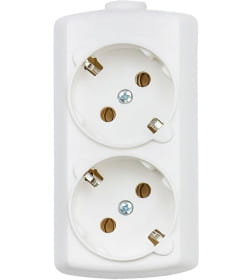 Колодка 2 места с з/к белая BR-1552-0 Borsan