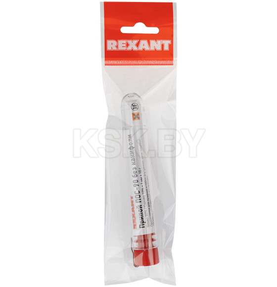 Припой без канифоли ПОС-90 REXANT, 10 г, Ø1.0 мм, (олово 90%, свинец 10%) REXANT (09-3094) 