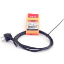 Сетевой шнур V2 ПВС 2*0,75 1.5м 6A с вилкой без з/к черный LUX