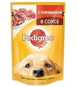 Корм для животных Pedigree для взрослых собак с говядиной в соусе  85г