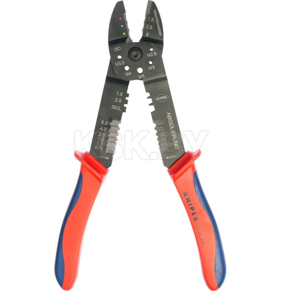 Клещи зажимные для опрессовки чёрное лакирование 240 мм (Knipex) (9722240) 