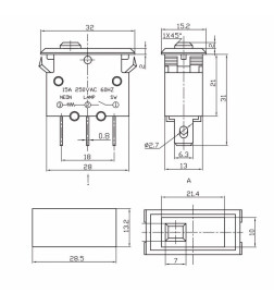 Автомат - предохранитель 250V 15А (3с) красный с подсветкой (IRS-1-B15) REXANT