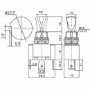 Тумблер 12V 30А (3c) ON-OFF однополюсный с зеленой LED подсветкой REXANT (36-4353) 