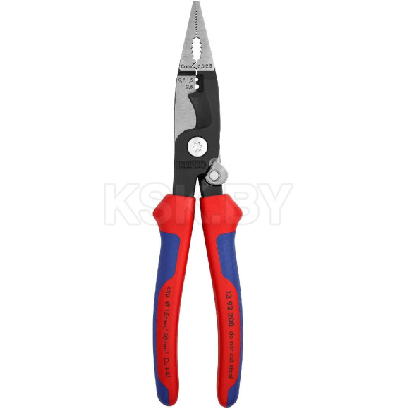 Электромонтажные клещи фосфатированные, чёрного цвета 200мм (Knipex) (1392200) 
