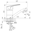 Смеситель для умывальника Rossinka Silvermix D40-22U (D40-22U) 