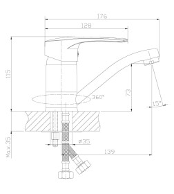 Смеситель для умывальника Rossinka Silvermix T40-22