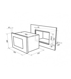 Микроволновая печь встраиваемая MAUNFELD MBMO.20.1PGB