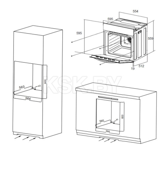 Духовой шкаф электрический MAUNFELD EOEC.564TB (КА-00015448) 