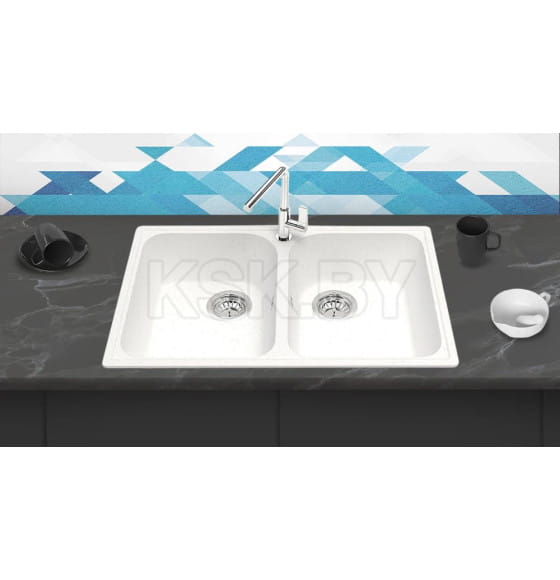 Мойка из искусственного камня Berge BR-7322 (белый) (7322) 