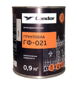 Грунтовка ГФ-021 CONDOR серый,  ТУ BY 101310916.006-2011, банка 0,9 кг. 