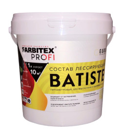 Состав лессирующий полупрозрачный BATISTE Farbitex PROFI,  0.9 л