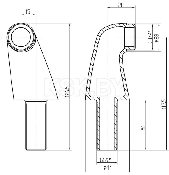 Ккомплект переходников для установки смесителя на борт ванны Lemark 2шт LM8556CR (LM8556CR) 