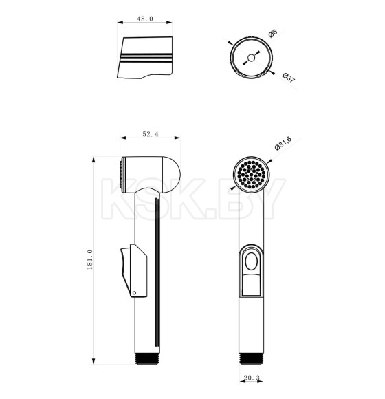 Комплект для биде, хром, LM8014C (LM8014C) 