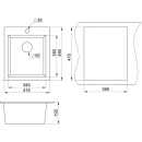 Мойка кухонная гранитная Granula 4201 базальт,  415х490 мм (4201) 