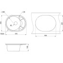 Мойка кухонная гранитная Granula 5802 песок 575х445 мм. (5802) 