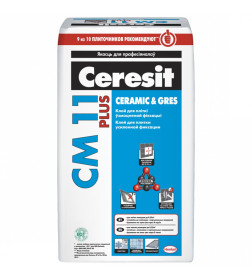 Клей для плитки "CERESIT CM-11" Plus, "CERAMIC & GRES", 25кг