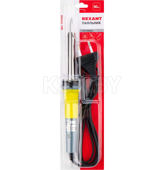 Паяльник c керам. жалом 60Вт 220В REXANT (12-0124)