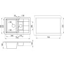 Мойка кухонная гранитная Granula 7802 эспрессо 775х495 мм (7802) 