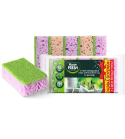 Губки кухонные Master FRESH  XL bubble-поролон  5 шт