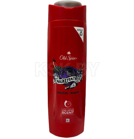 Гель для душа+шампунь Old Spice Nightpanther  2в1 400мл (6439) 