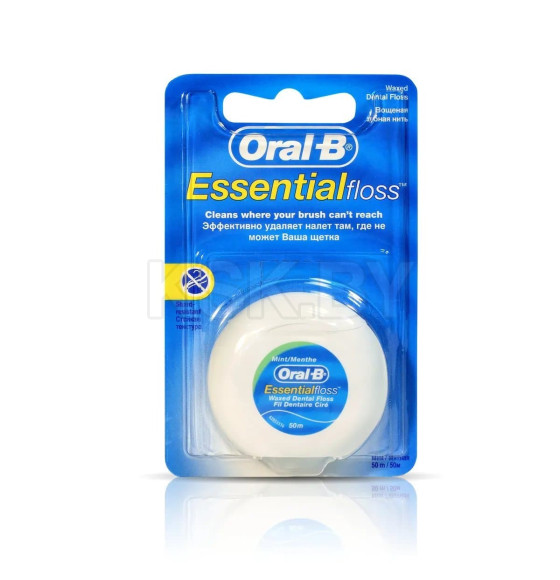 Зубная нить Oral-B Essential вощеная 50 м мятная (0772) 