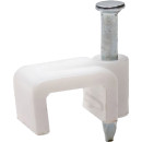 Скоба пластиковая с гвоздем для плоских кабелей СПП 9 (30шт.) Fortisflex (49453) 