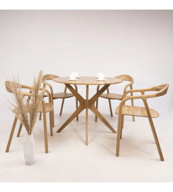 Стул БИО, дуб натуральный/покрытие коньяк