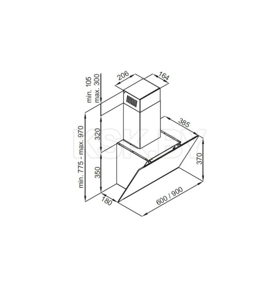 Кухонная вытяжка MAUNFELD Aurora 60 черный матовый (КА-00013392) 