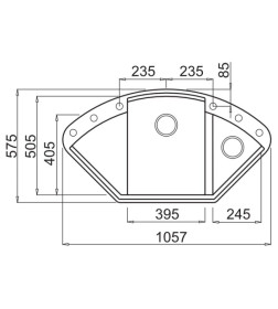 Мойка кухонная Elleci Easy CORNER G62 Bianco Antico