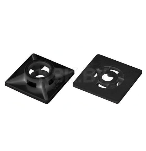 Площадка для хомута-стяжки 27х27мм черная (уп. 50шт.) STARFIX (SMP2-89111-50) 