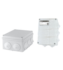 Распаячная коробка ОП 150х110х70мм, крышка, IP55, 10 гермовводов TDM