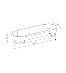Полка, нержавеющая сталь, черная, IDDIS