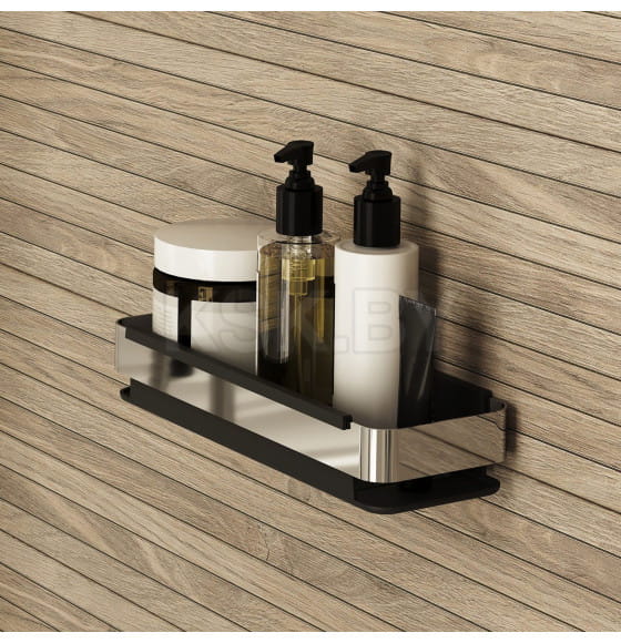 Полка, нержавеющая сталь, черная IDDIS (SHE13SBi44) 