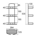 Полка трехъярусная, сталь 13 Milardo (013W030M44) 