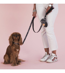 Поводок United Pets для собак Complete me 120 см, 25 мм, розовый камуфляж
