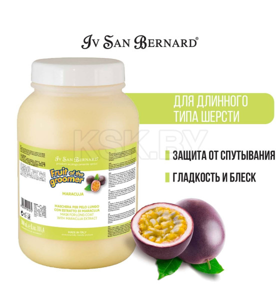 Восстанавливающая маска для длинной шерсти с протеинами ISB Fruit of the Groomer Maracuja  3 л (NMASMA3000) 