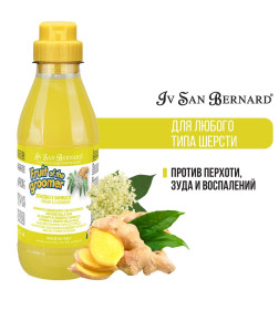Шампунь для любого типа шерсти против раздражений и перхоти ISB Fruit of the Groomer Ginger&Elderbery 500 мл
