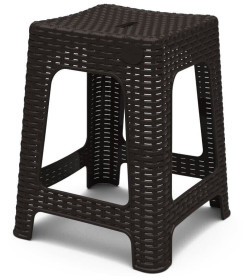 Табурет квадратный 363x363x448 мм (горький шоколад) Rattan InGreen ING6181ГШК