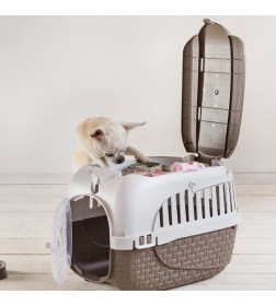 Переноска BAMA PET KENNEL TOUR MAXI 59х38х37h см до 12 кг, коричневая