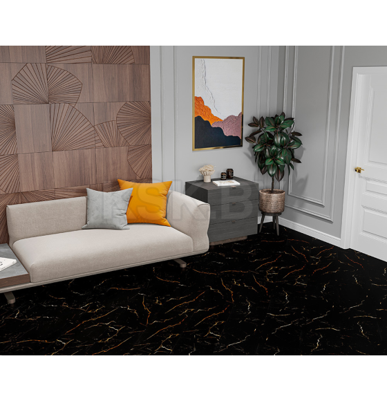 Кварц-виниловый пол Alta Step ROCA SPC 1902 Шерл плитка  610 х305мм