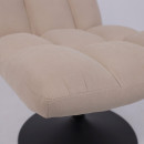 Кресло GRANDE, поворотное, песочная ткань Linen Fabric-3/черный (114113) 