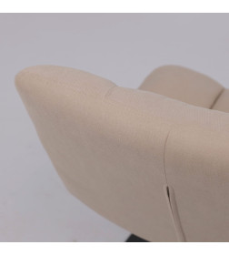 Кресло GRANDE, поворотное, песочная ткань Linen Fabric-3/черный