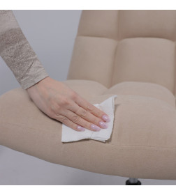 Кресло GRANDE, поворотное, песочная ткань Linen Fabric-3/черный