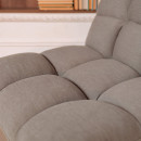 Кресло GRANDE, поворотное, серая ткань Linen Fabric-11/черный (114110) 